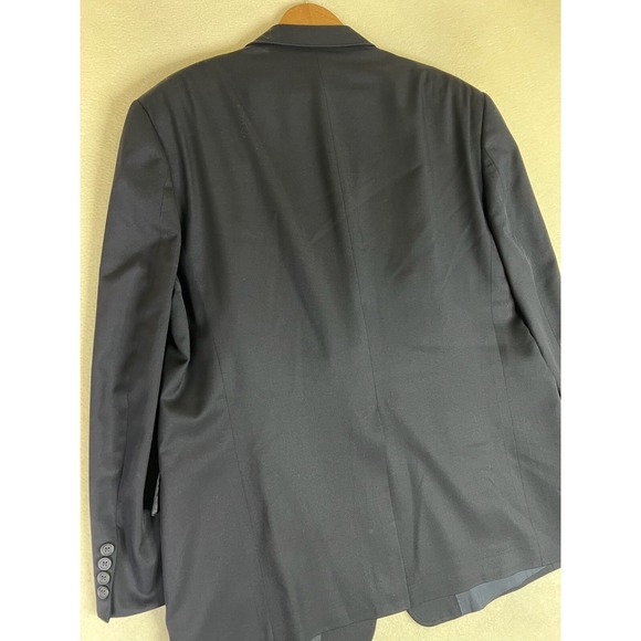 Hart Schaffner Marx Gold Trumpeter Blazer Men's 46R Navy Blue 2 Button Wool - Picture 4 of 16